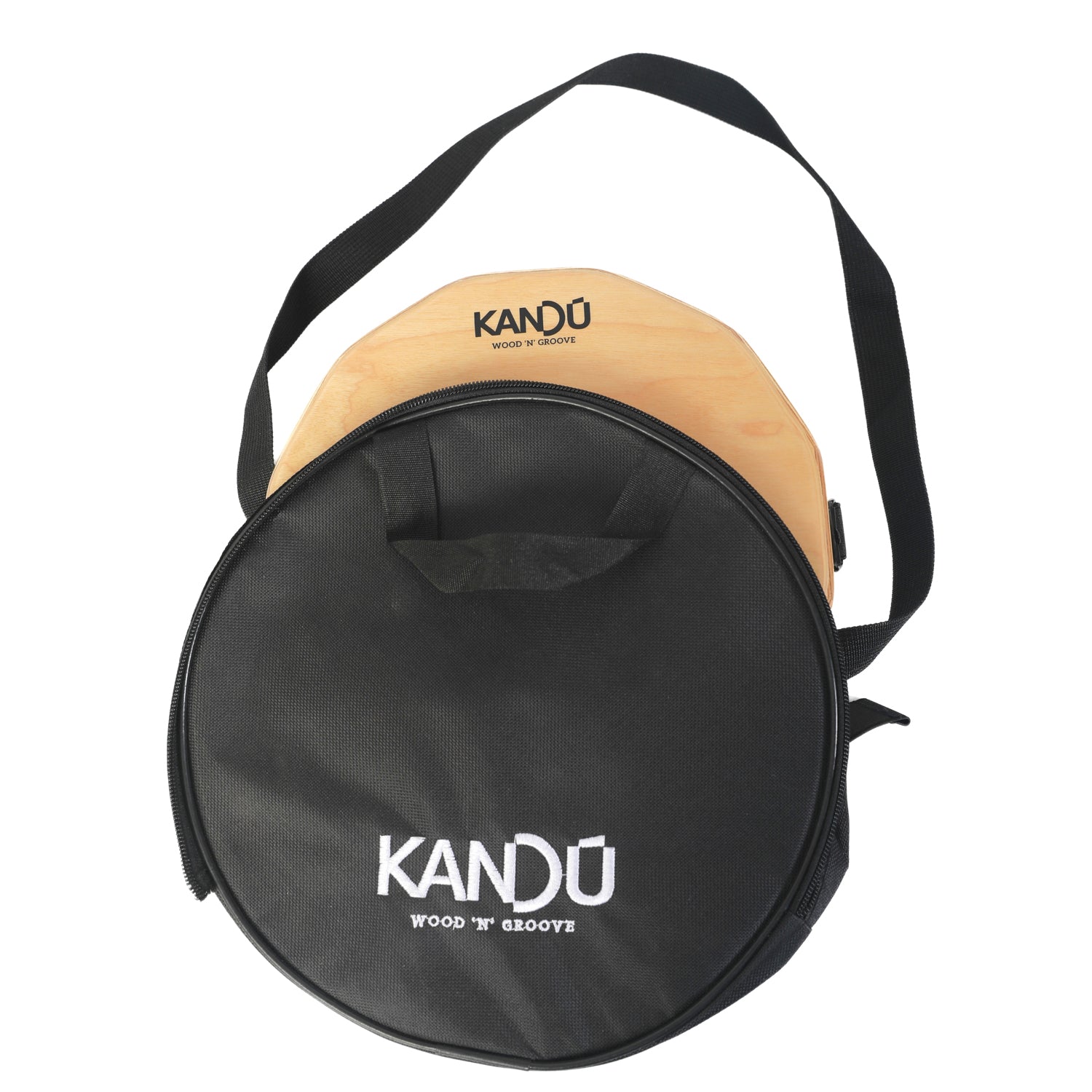 Ktak The First Handcrafted, Hand Drum Percussion, Two-Sound Cajon Body Snare, Portable Cajon by Kandu with Carry Case - Nut Brown