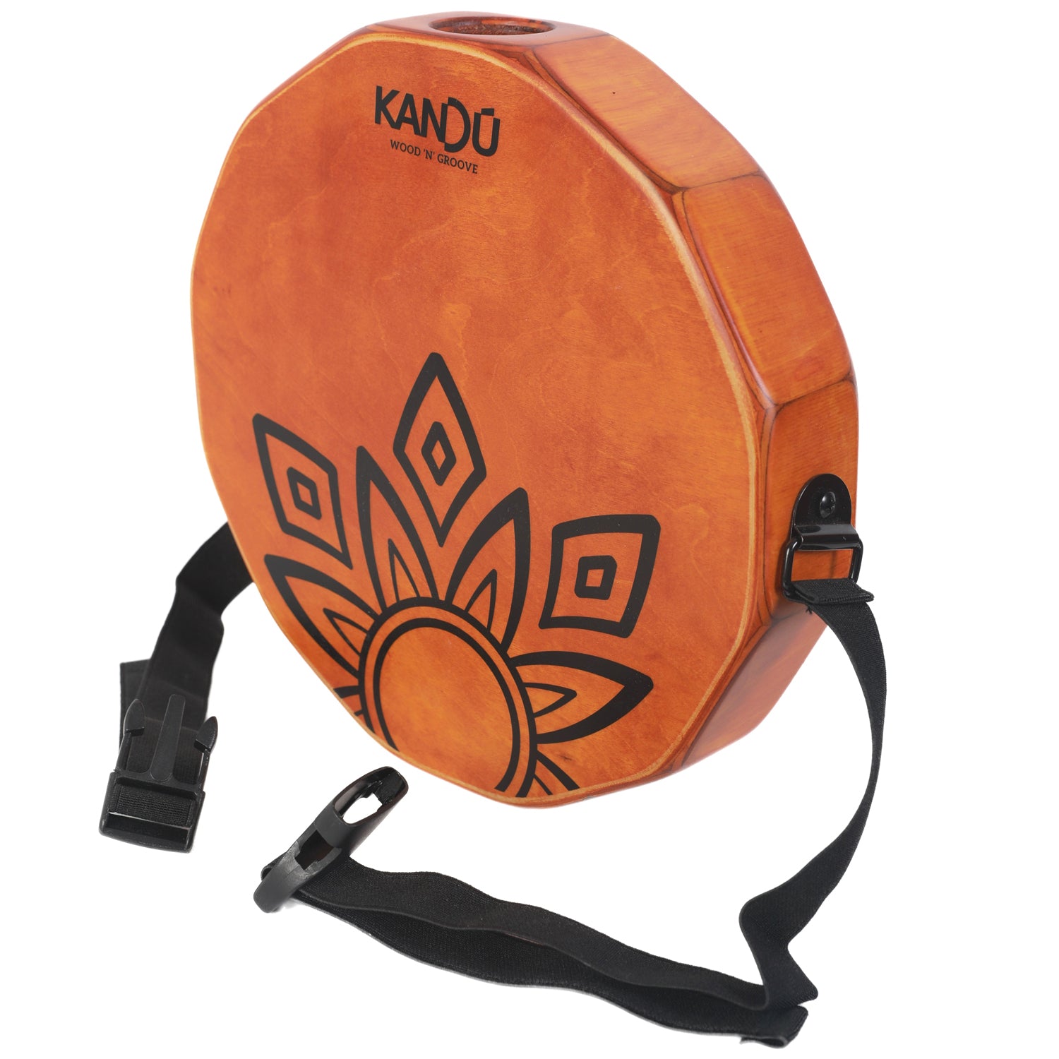 Ktak The First Handcrafted, Hand Drum Percussion, Two-Sound Cajon Body Snare, Portable Cajon by Kandu with Carry Case - Nut Brown